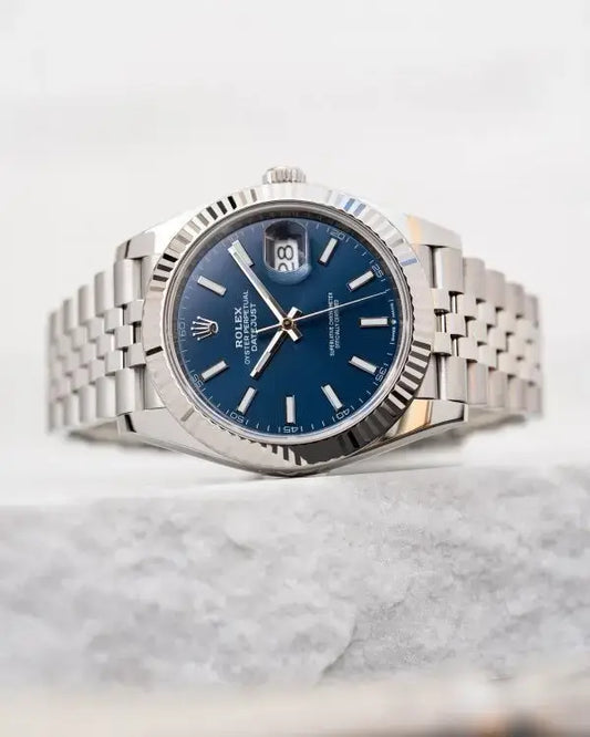 RLX Datejust Silver Blue Dial Metal Watch