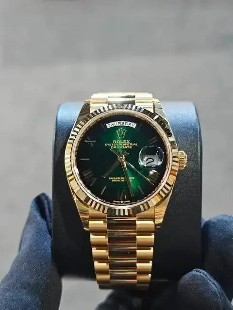 RLX DAY-DATE OYSTER GOLD GREEN