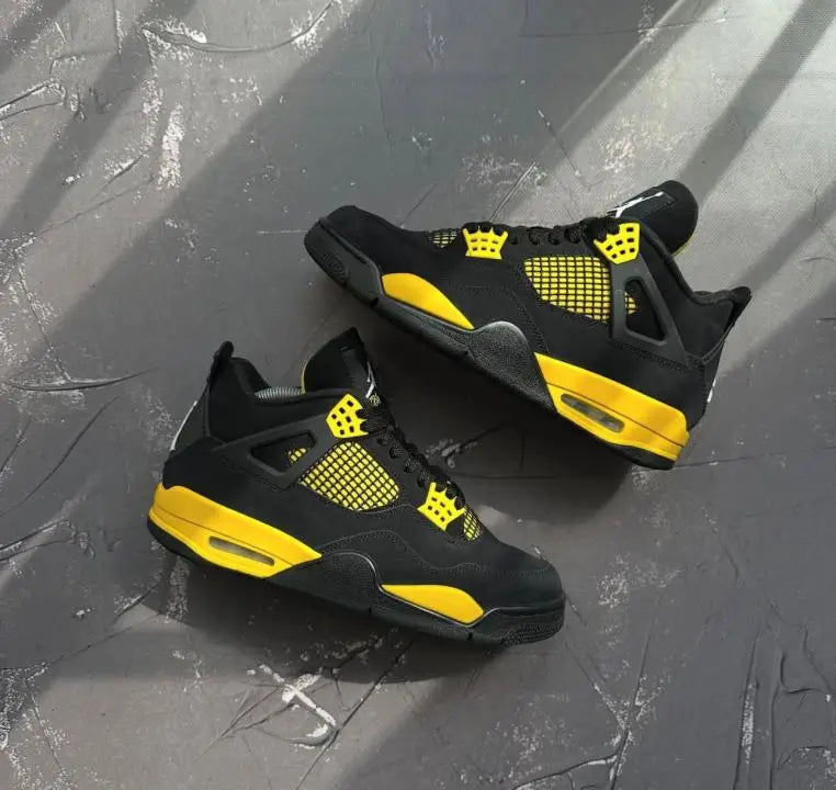 Nik.e Air Jordan Retro 4 THUNDER YELLOW (SEMI UA)
