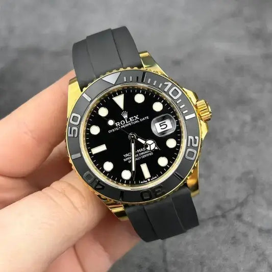 ROLEX YACH MASTER GOLD BLACK