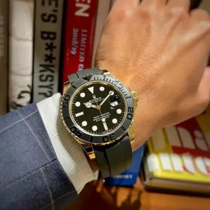 ROLEX YACH MASTER GOLD BLACK