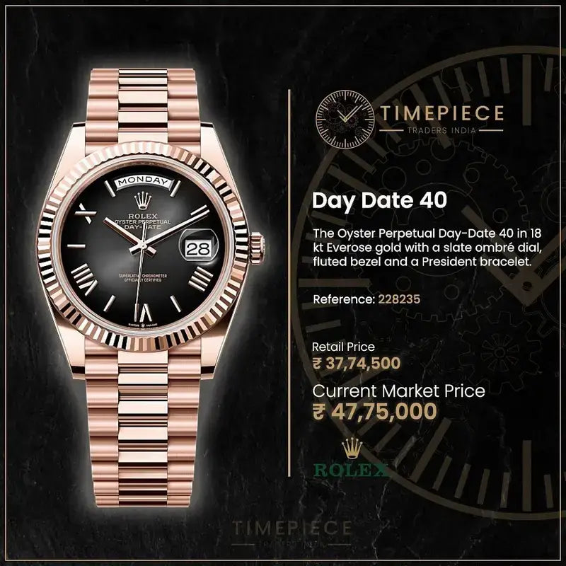 ROLEX ROSE GOLD BLACK DAIL LIONEL MESSI EDITION