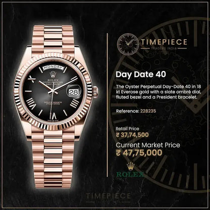 ROLEX ROSE GOLD BLACK DAIL LIONEL MESSI EDITION
