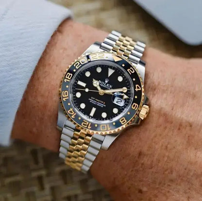 ROLEX GMT MASTER 2 GOLD BLACK