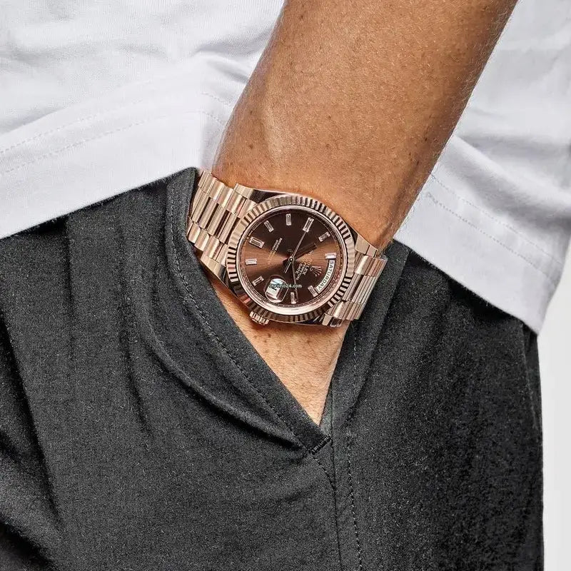 ROLEX DAYDATE ROSE GOLD CHOCLATE DAIL