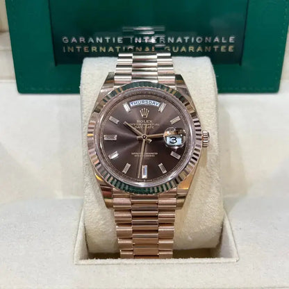 ROLEX DAYDATE ROSE GOLD CHOCLATE DAIL
