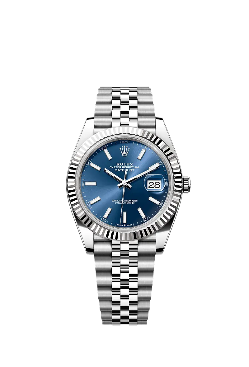 Rolex Datejust Silver Blue Dial Metal Watch