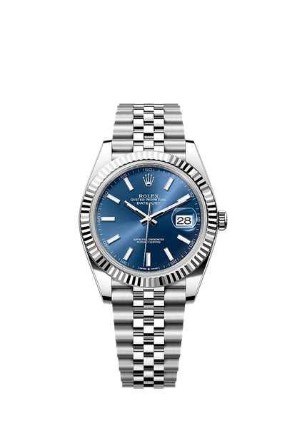 Rolex Datejust Silver Blue Dial Metal Watch