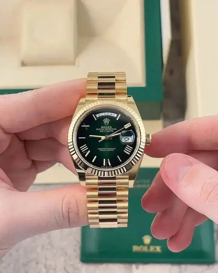 RLX DAY-DATE OYSTER GOLD GREEN