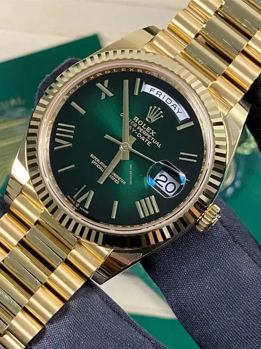 ROLEX DAY-DATE OYSTER GOLD GREEN