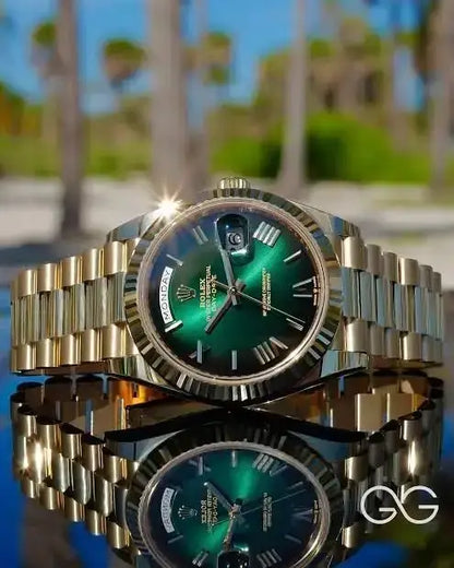 ROLEX DAY-DATE OYSTER GOLD GREEN