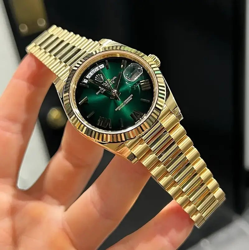 RLX DAY-DATE OYSTER GOLD GREEN